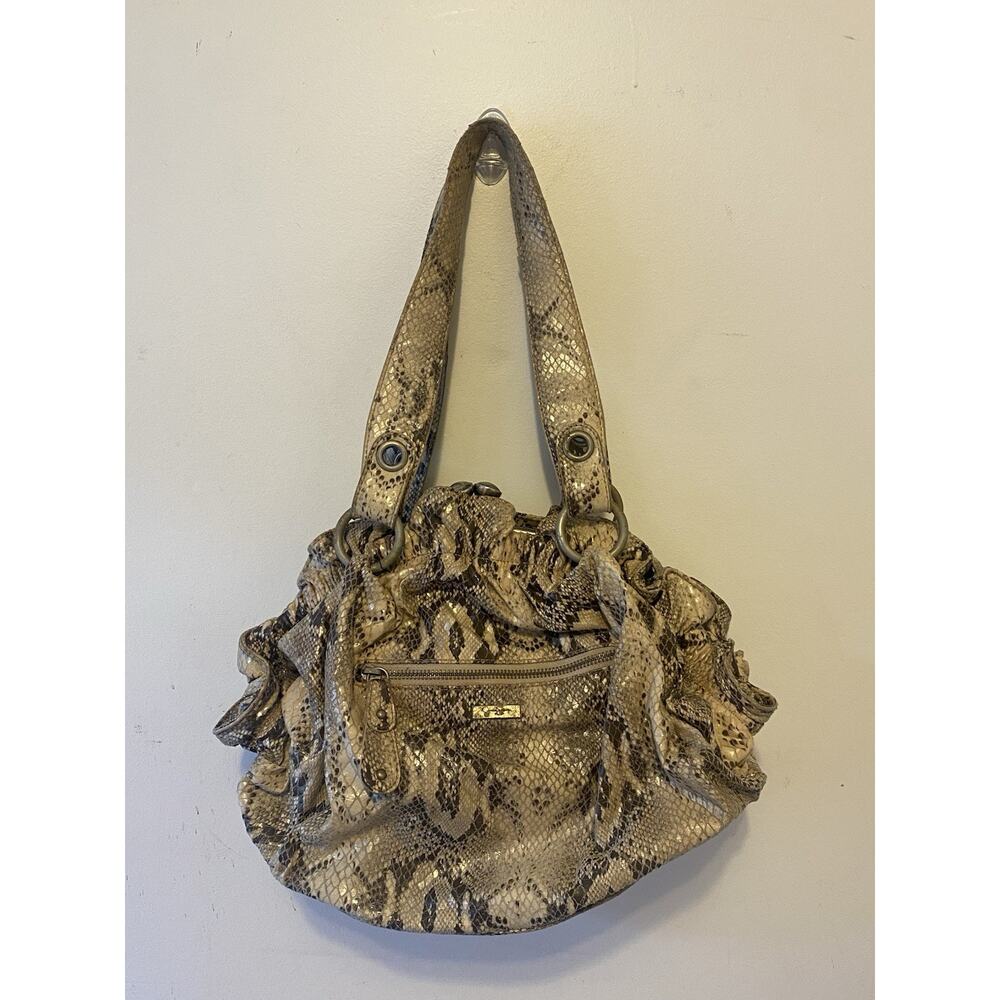 Y2K Jessica Simpson Faux Leather Faux Snake Skin Soho Boho Shoulder Bag Purse - Picture 7 of 12